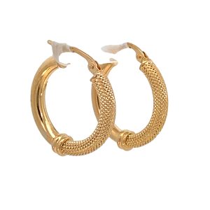 9CT YG PLAIN+MESH TUBE HINGE HOOPS - 20X3 - 1.7g <br/>M1509