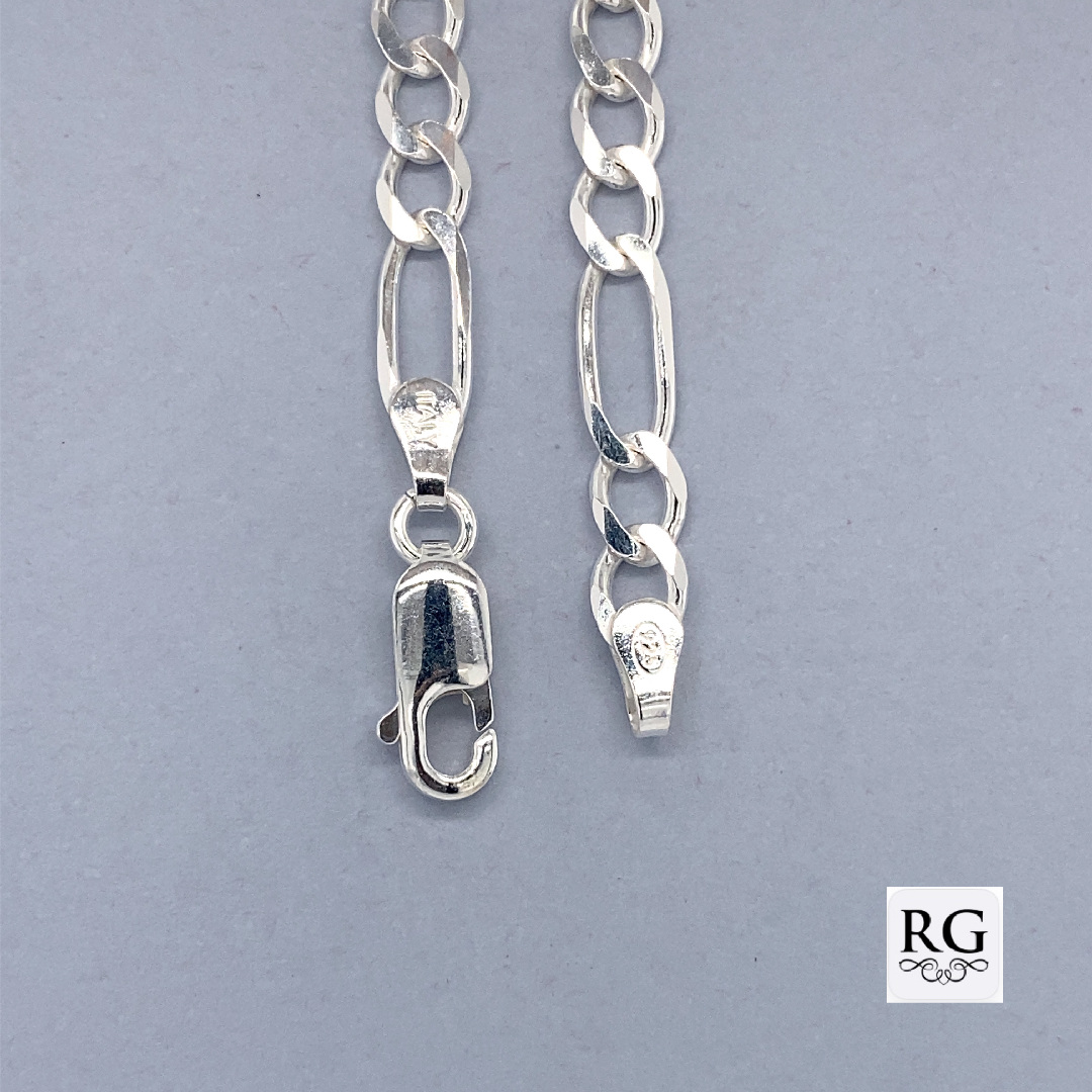 925 3X1 FIGARO BRACELET+CHAIN - 4.5MM <br/>M15504 - Image 2