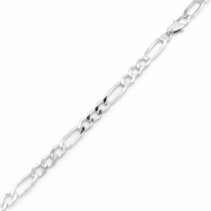 925 3X1 FIGARO BRACELET+CHAIN - 4.5MM  <br/>M15504