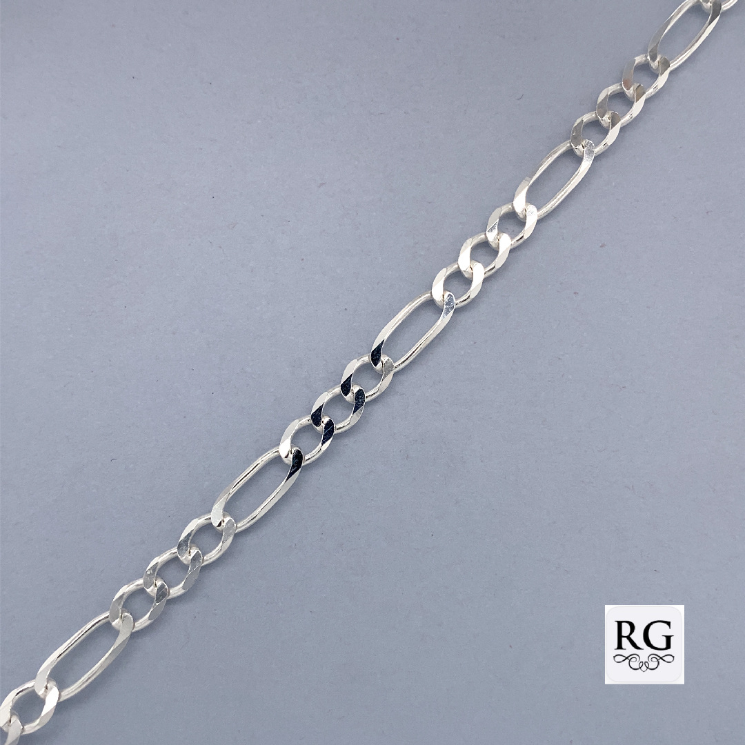 925 3X1 FIGARO BRACELET+CHAIN - 4.5MM <br/>M15504