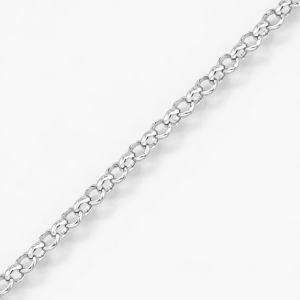925 RG PLATED ROLO BRACELET+CHAIN - 1.7MM  <br/>M15506R