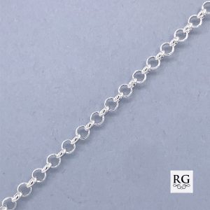 925 ROLO ANKLE CHAIN - 2.3MM - 24CM - 2.1g <br/>M15507.24