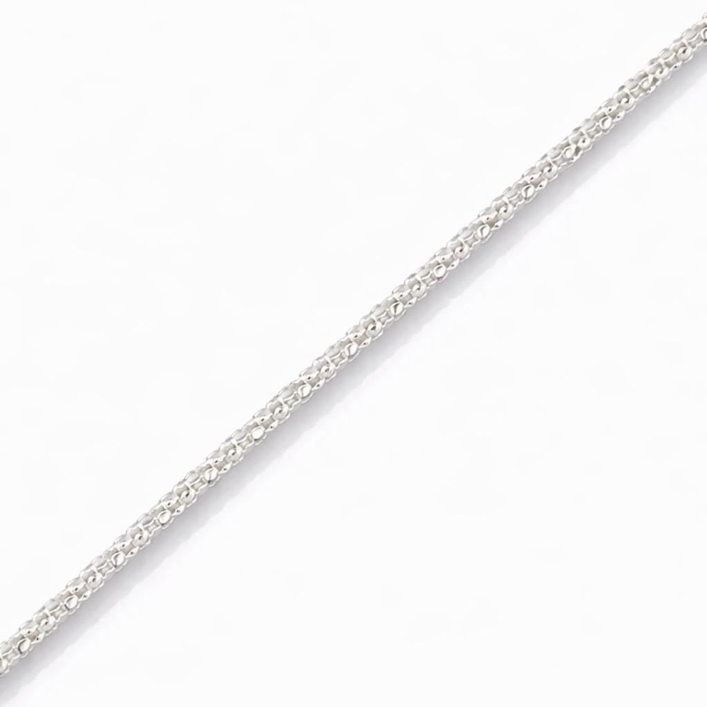 925 DIA CUT POPCORN CHAIN - 1.3MM <br/>M15512