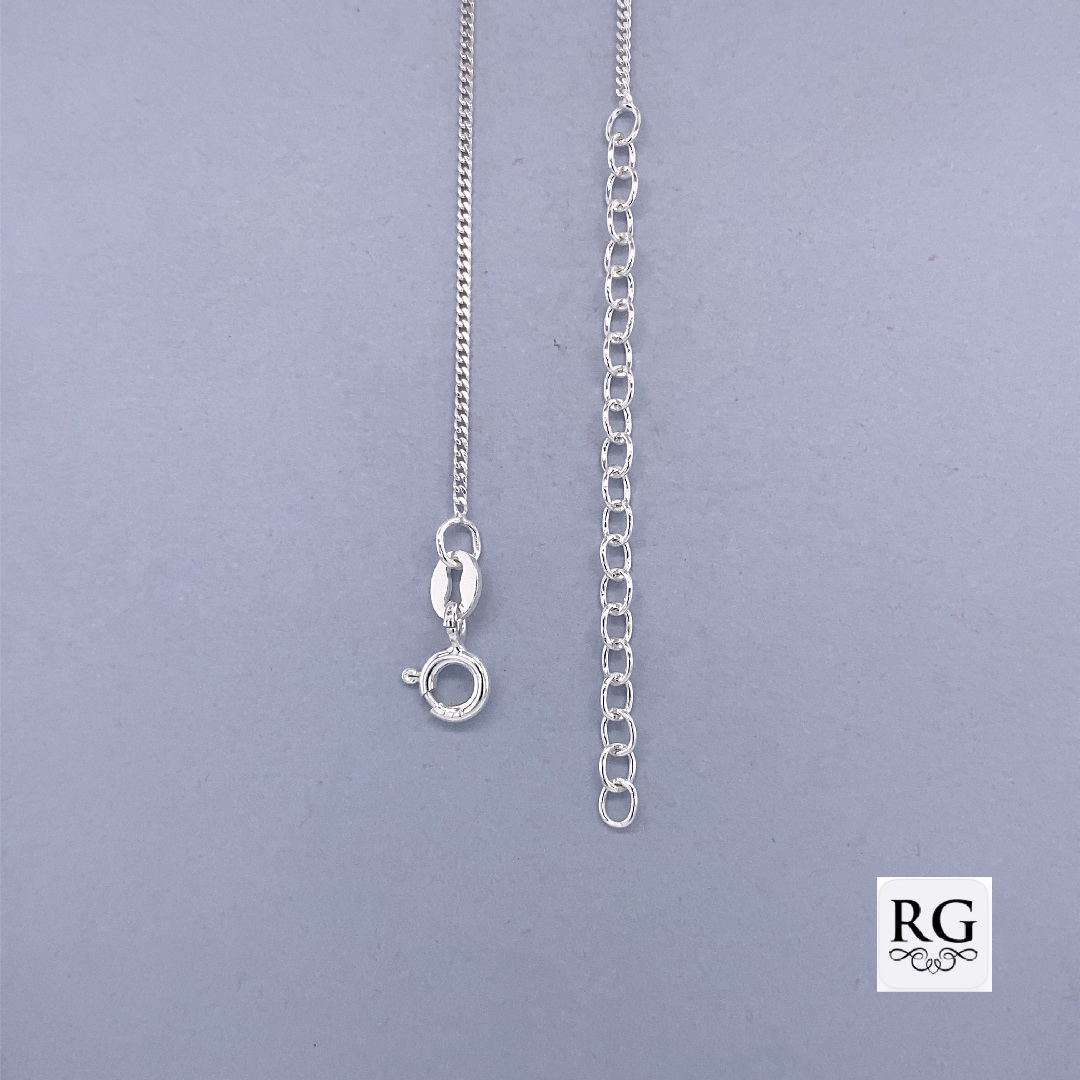 925 CURB LINK CHAIN - 1.1MM - 45+5CM - 1.8g <br/>M15513.45+5 - Image 2