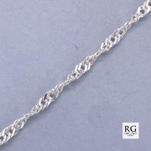 925 SINGAPORE BRACELET+CHAIN - 2.5MM  <br/>M15515
