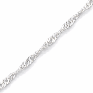 925 SINGAPORE BRACELET+CHAIN - 2.5MM  <br/>M15515