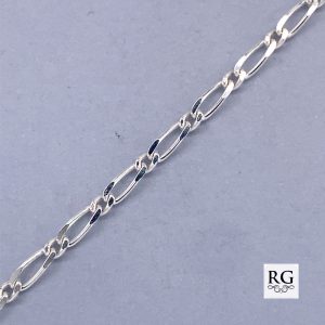 925 1X1 FIGARO BRACELET+CHAIN - 2MM <br/>M15519