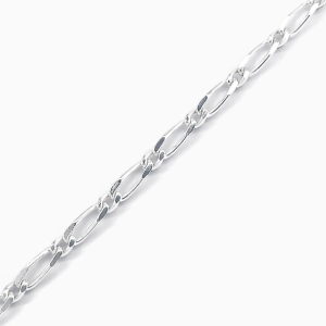 925 1X1 FIGARO BRACELET+CHAIN - 2MM <br/>M15519
