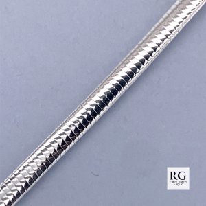 925 FLAT OVAL OMEGA CHAIN - 4MM <br/>M15523