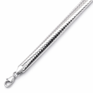 925 FLAT OVAL OMEGA CHAIN - 4MM <br/>M15523