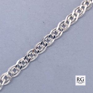 925 MOTHER+CHILD LINK BRACELET+CHAIN - 3.8MM  <br/>M15529