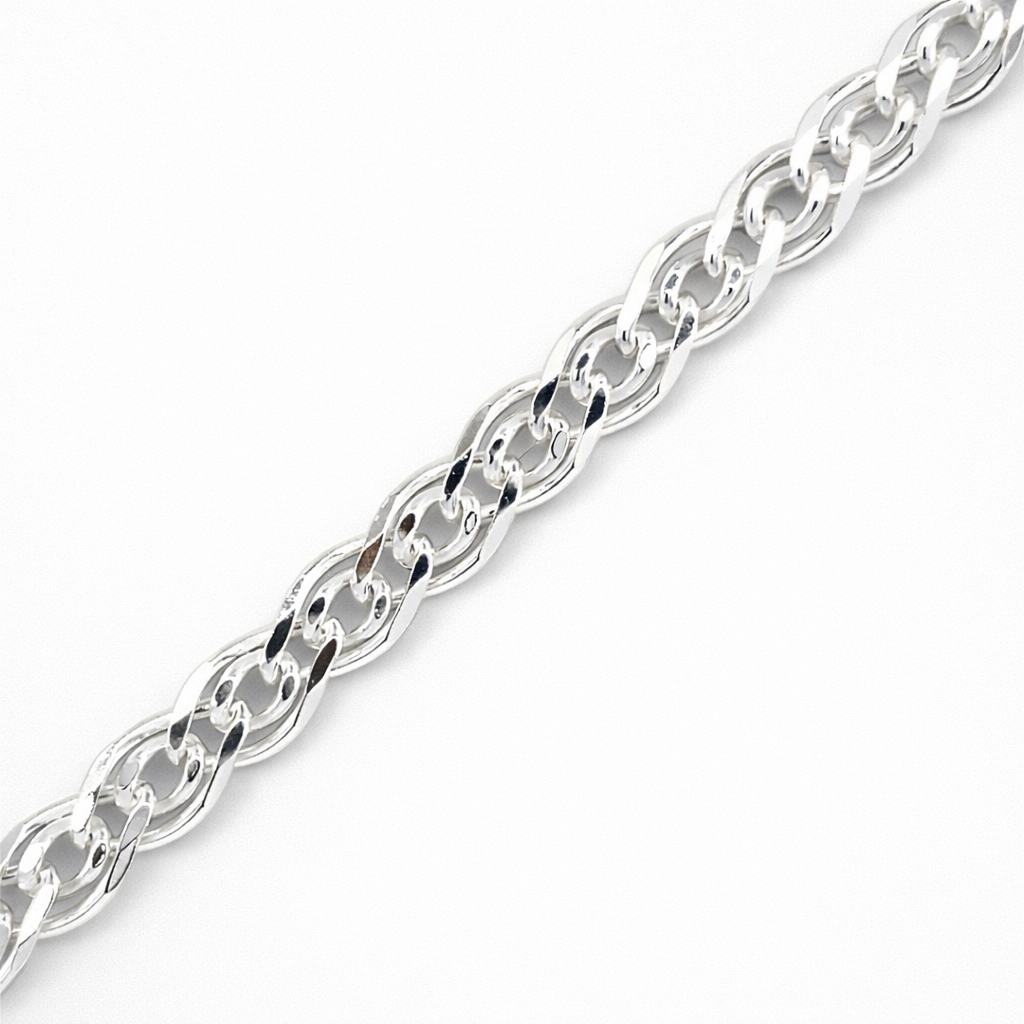 925 MOTHER+CHILD LINK BRACELET+CHAIN - 3.8MM <br/>M15529