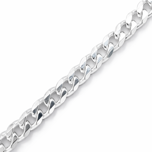 925 OVAL CURB LINK BRACELET+CHAIN - 4.2MM <br/>M15531