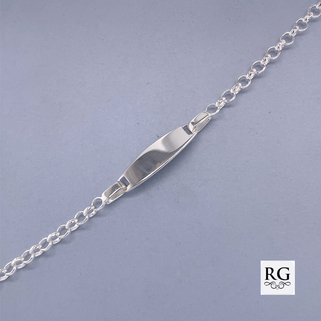 925 OVAL ID ROLO BRACELET - 6.8MM - 17CM - 3.96g <br/>M15535.17