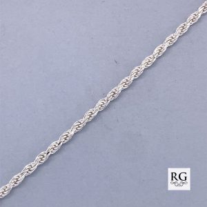 925 DIA CUT ROPE CHAIN - 1.9MM  <br/>M15536