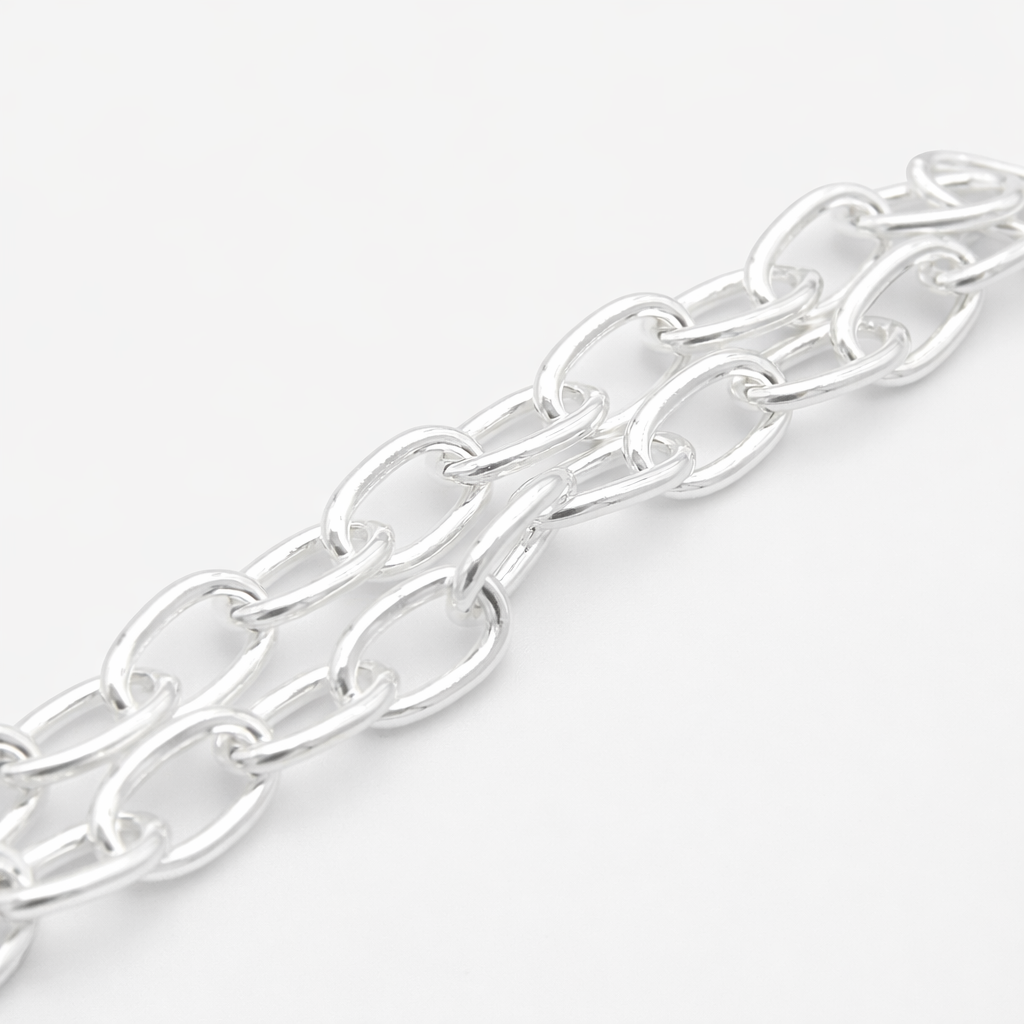 925 OVAL LINK CHARM BRACELET - 5MM - 19CM - 6.9g <br/>M15539.19
