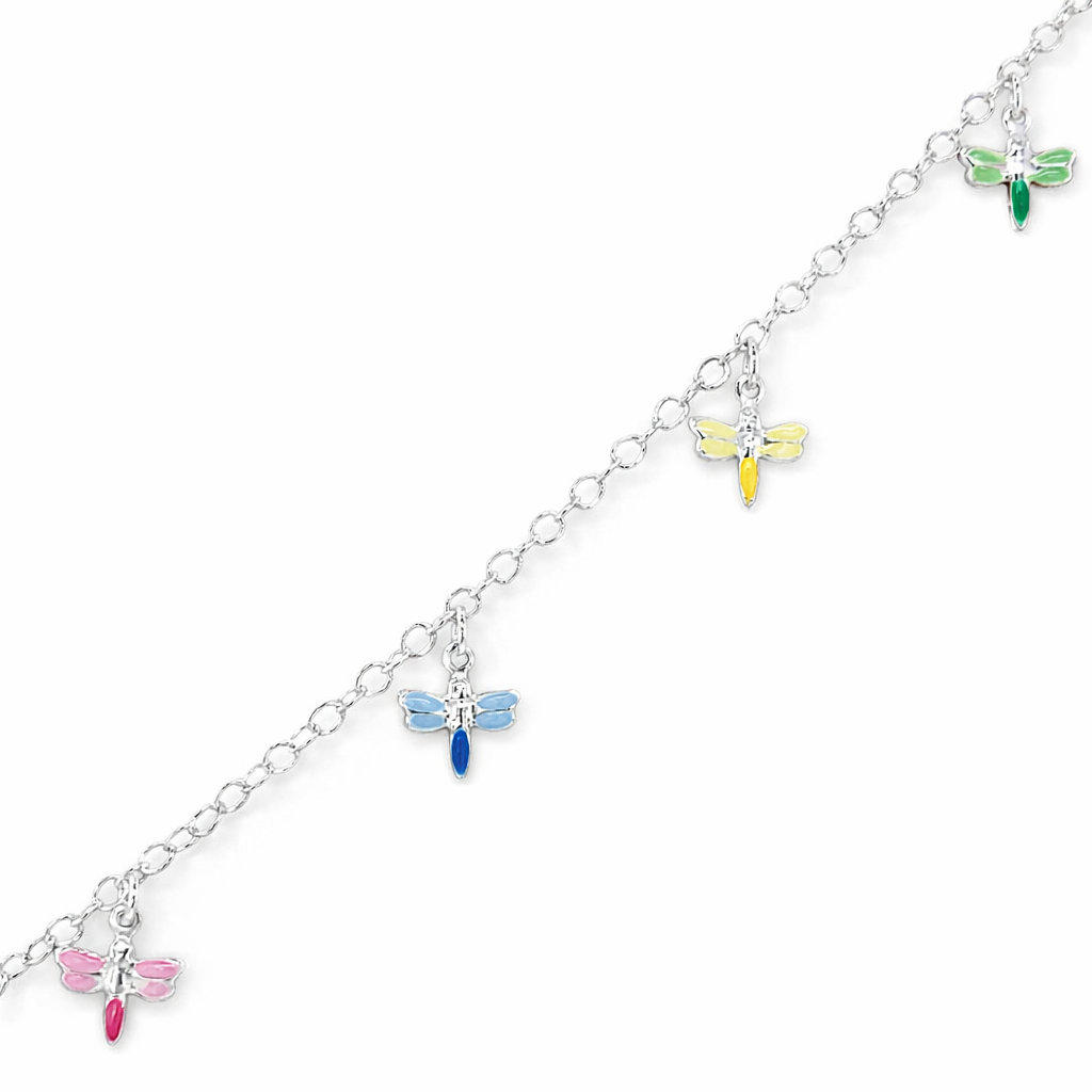 925 COLORED ENAMEL DRAGONFLY ANCHOR BRAC - 2.4g <br/>M15543.17