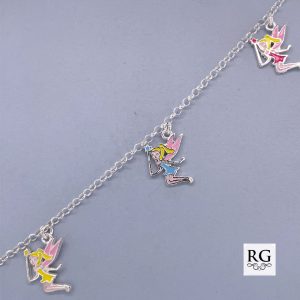 925 DIFF COLOR ENAMEL FAIRIES ROLO BRAC - 4g <br/>M15544.17+2