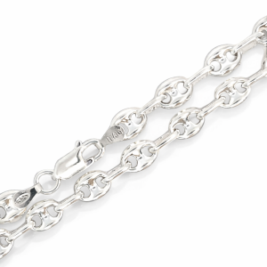 925 HOLLOW GUCCI LINK BRACELET+CHAIN - 6MM  <br/>M15557