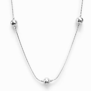 925 HOL BALLS ON SQ LINK LARET CHAIN - 10MM - 40g <br/>M15559.150