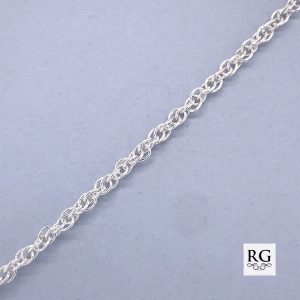 925 LOOSE ROPE ANKLE CHAIN - 2.3MM - 24CM - 2.3g <br/>M15566.24