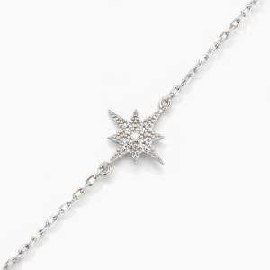 925 CZ PAVE BETHLEHEM STAR ANCHOR BRAC - 11+1.3MM  <br/>M15569.17