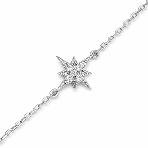 925 RG PL CZ PAVE MILLGR BETHLEHEM STAR ANCHOR BRA <br/>M15569.17R