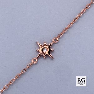 925 RG PL CZ BETHLEHEM STAR ANCHOR BRAC - 9+1.3MM  <br/>M15571.17R