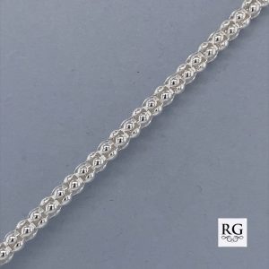 925 HOLLOW POPCORN CHAIN - 3MM <br/>M15584