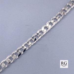 925 OVAL CURB LINK BRACELET+CHAIN - 6.2MM <br/>M15588