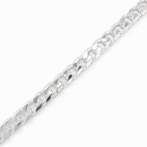 925 OVAL CURB LINK BRACELET+CHAIN - 6.2MM <br/>M15588