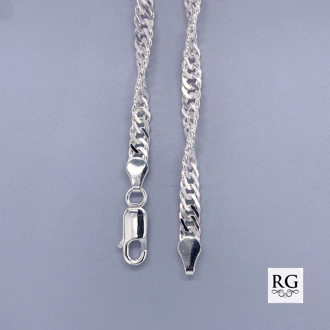 925 SINGAPORE BRACELET+CHAIN - 4.5MM <br/>M15594 - Image 2