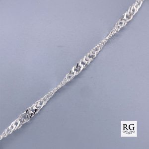 925 SINGAPORE BRACELET+CHAIN - 4.5MM <br/>M15594