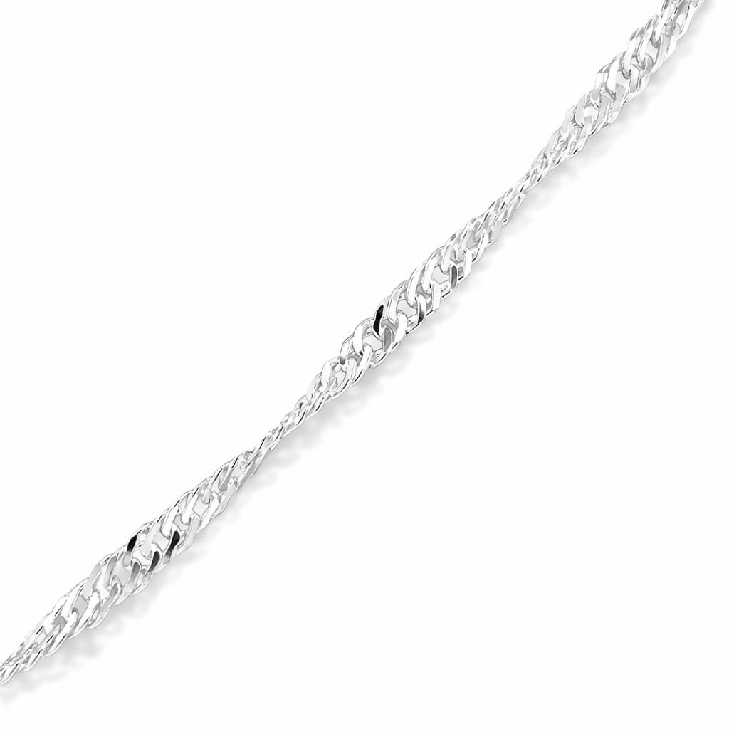 925 SINGAPORE BRACELET+CHAIN - 4.5MM <br/>M15594