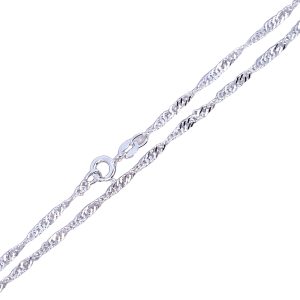 925 SINGAPORE CHAIN - 2.2MM - 26CM - 1.7g <br/>M15595.26