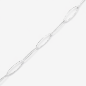 925 OVAL RND WIRE ROLO BRACELET+CHAIN - 5.5MM <br/>M15606