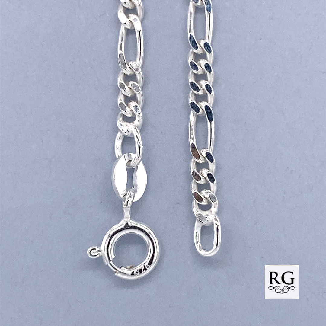 925 3X1 FIGARO BRACELET+CHAIN - 2.7MM <br/>M15612 - Image 2