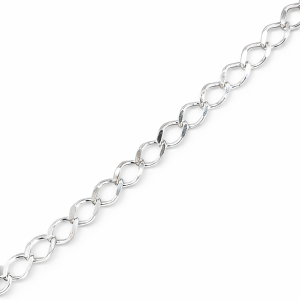 925 OVAL CURB LINK BRACELET - 6.5MM - 19CM - 6.34g <br/>M15624.19
