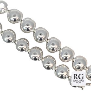 925 HOLLOW BALLS BRACELET+CHAIN - 8MM <br/>M15625