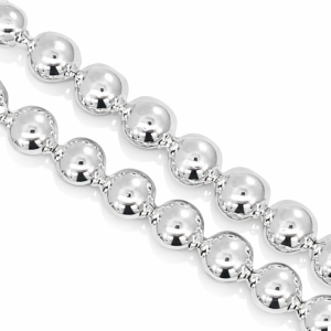 925 HOLLOW BALLS BRACELET+CHAIN - 8MM <br/>M15625