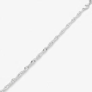 925 SINGAPORE BRACELET+CHAIN - 3MM <br/>M15627
