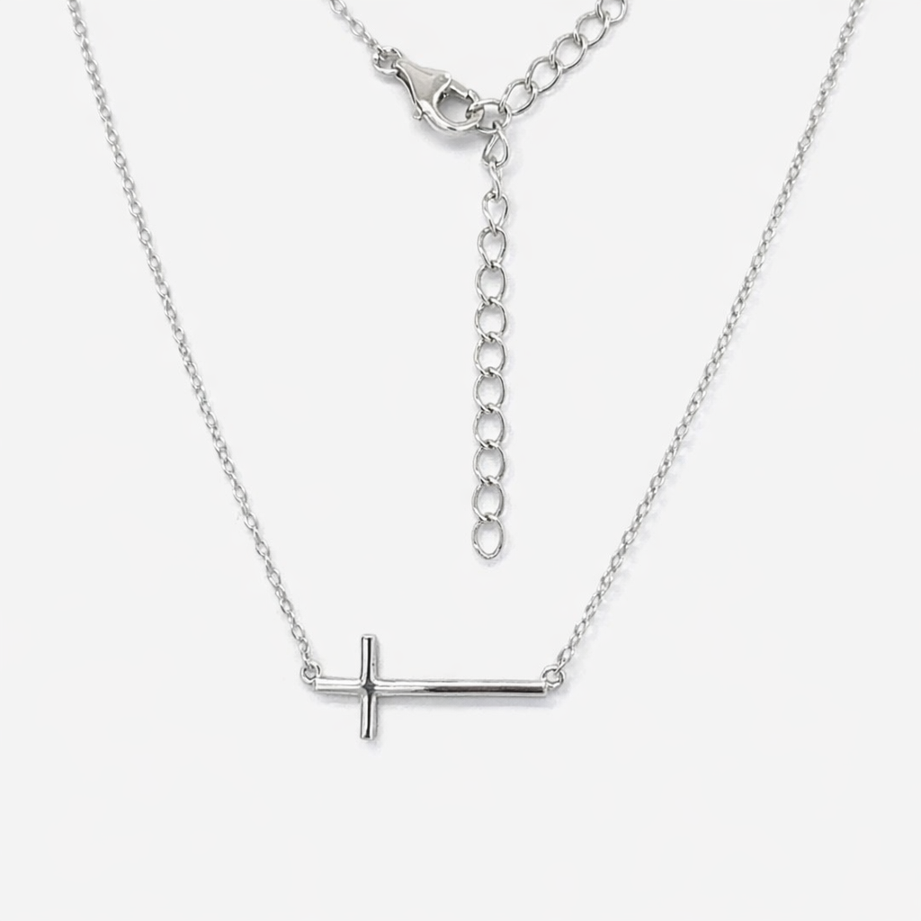925 PLAIN CROSS ON ANCHOR CHAIN - 8+1.2 - 1.7g <br/>M15673.45