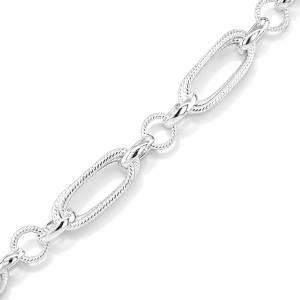 925 ROPE TEXTURED DBL OVAL LINK BRAC  10.5MM 18.4g <br/>M15679.19+4