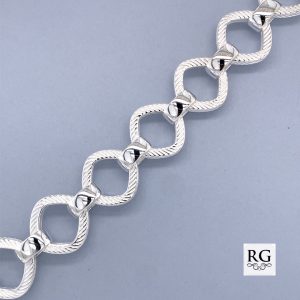 925 ROPE TEXTURED SQ LINK BRAC - 15MM - 20g <br/>M15681.19+4