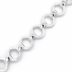 925 ROPE TEXTURED SQ LINK BRAC - 15MM - 20g <br/>M15681.19+4