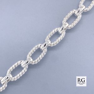 925 ROPE+PLAIN OVAL LINK BRAC+CHAIN - 11MM <br/>M15683