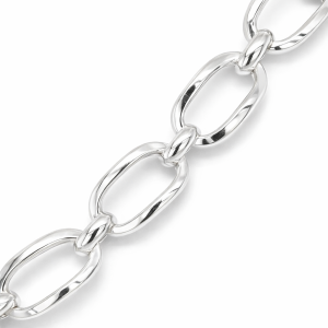 925 PLAIN OVAL LINKS BRACELET - 16MM - 22.3g <br/>M15689.19+4