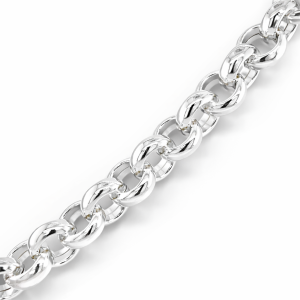 925 BELCHER BRACELET+CHAIN - 12.5MM  <br/>M15691