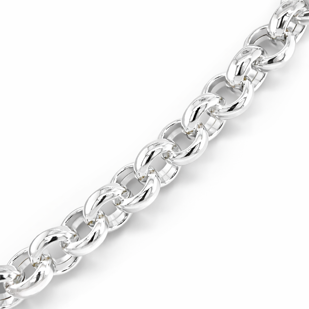 925 BELCHER BRACELET+CHAIN - 12.5MM <br/>M15691
