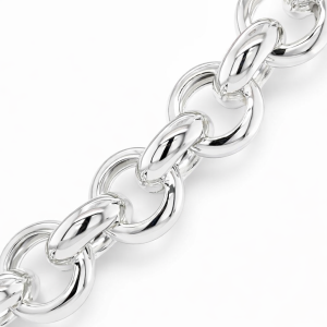 925 BELCHER BRACELET+CHAIN - 20.5MM <br/>M15693